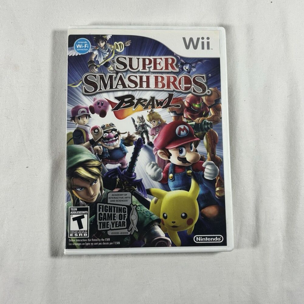Super Smash Bros Brawl Nintendo Wii CIB Case NTSC RVL-P-RSBE